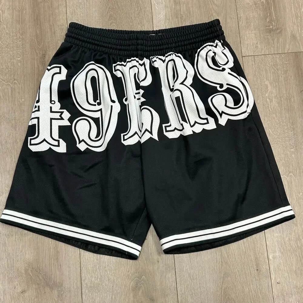 Mitchell & Ness San Francisco 49ers Big Face 3.0 shorts size Medium M Black B30